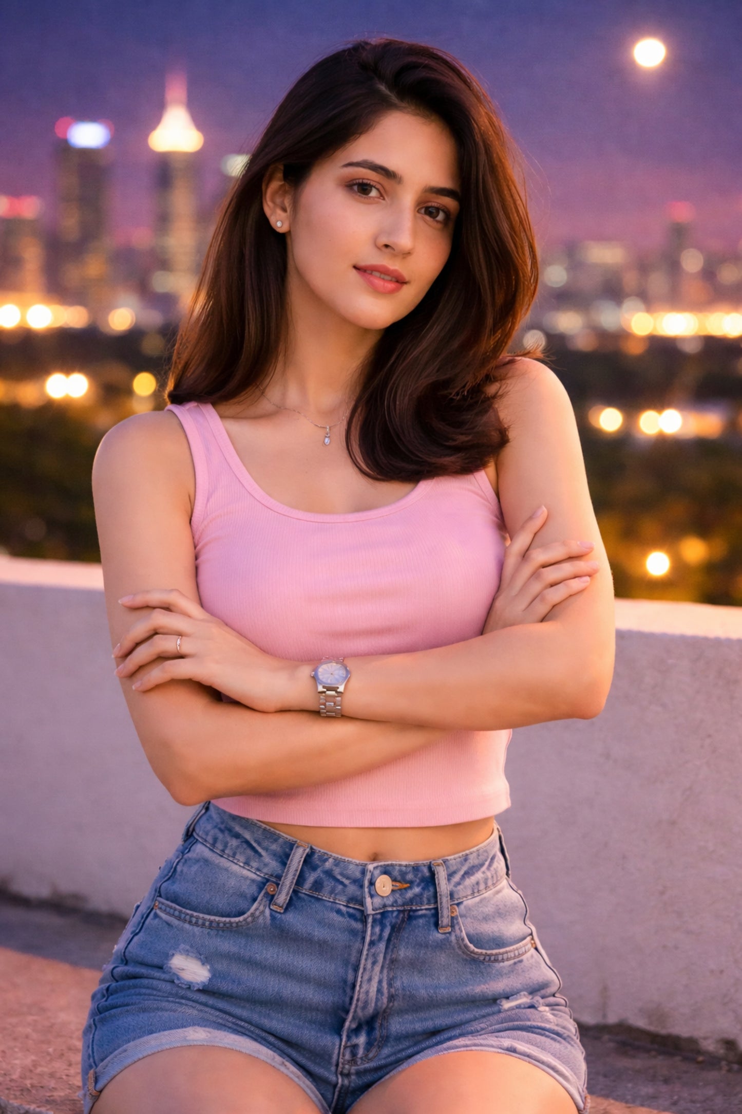 Baby Pink Ribbed Sleeveless Crop Tank Top