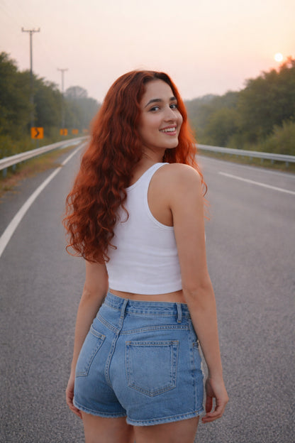 Classic Ribbed Sleeveless Crop Tank Top
