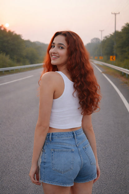 Classic Ribbed Sleeveless Crop Tank Top