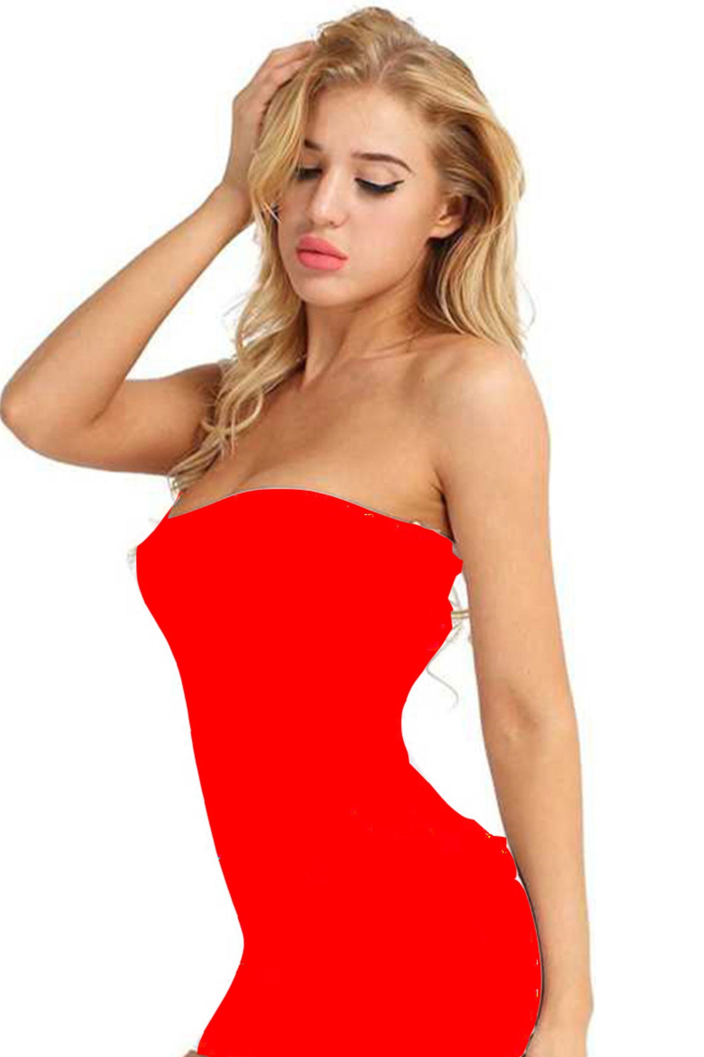 Solid Strapless Tube Bodycon Mini Dress - Pack of 3 Colors