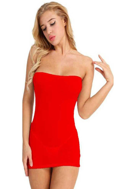 Solid Strapless Tube Bodycon Mini Dress - Pack of 3 Colors
