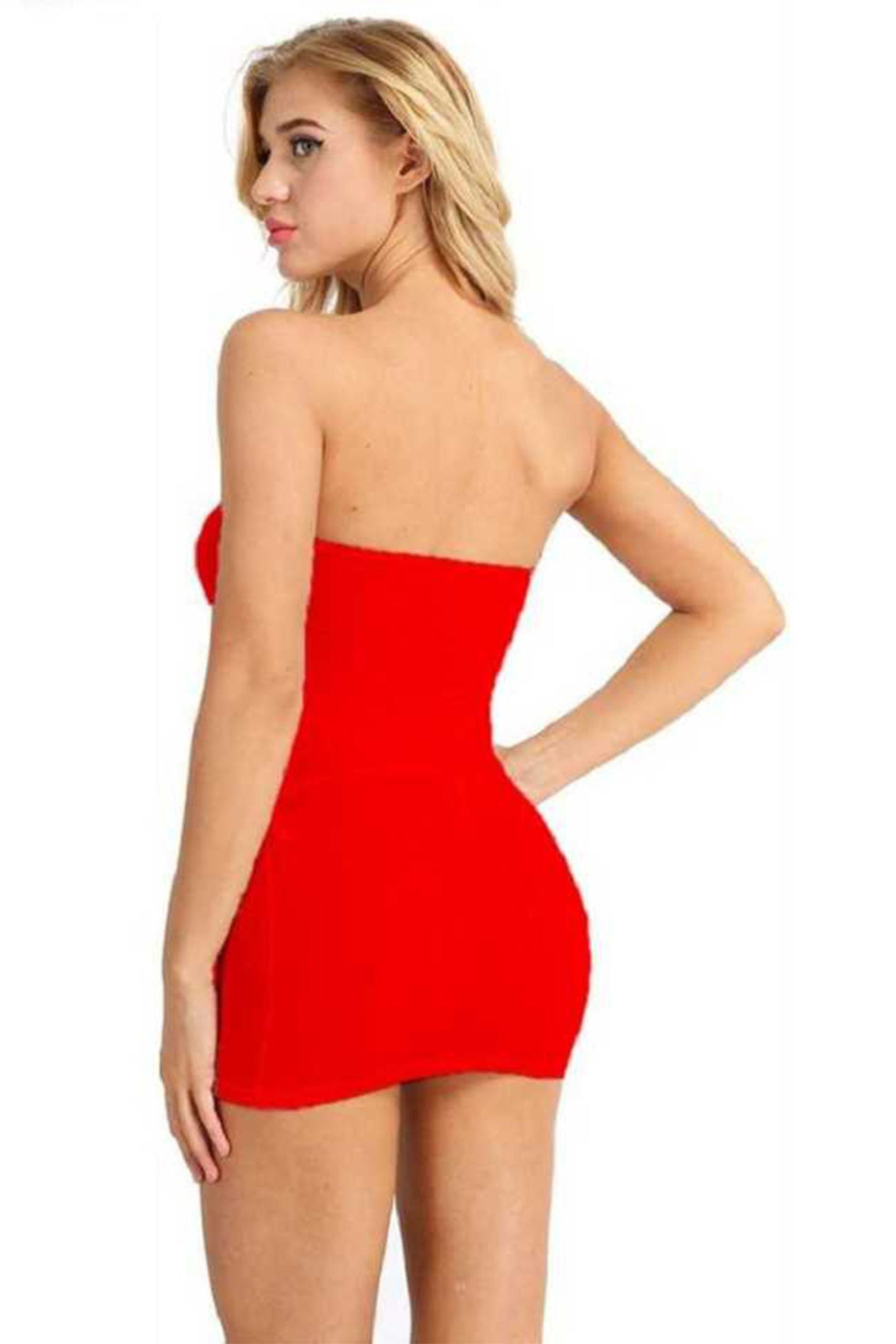 Solid Strapless Tube Bodycon Mini Dress - Pack of 3 Colors